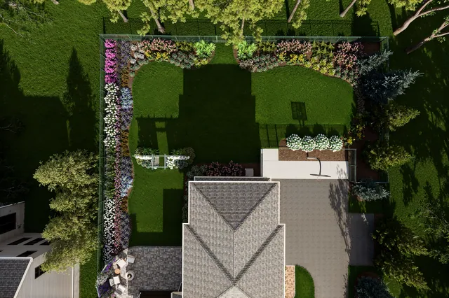 Rendering of the Hurd Residence: the property from above