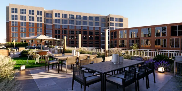 Rendering of the Maxwell Place: dining terrace